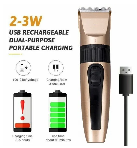 Professional Hair Clippers Trimmer Mens Barber Hair Cutting Kit Machine Cordless — foto 6