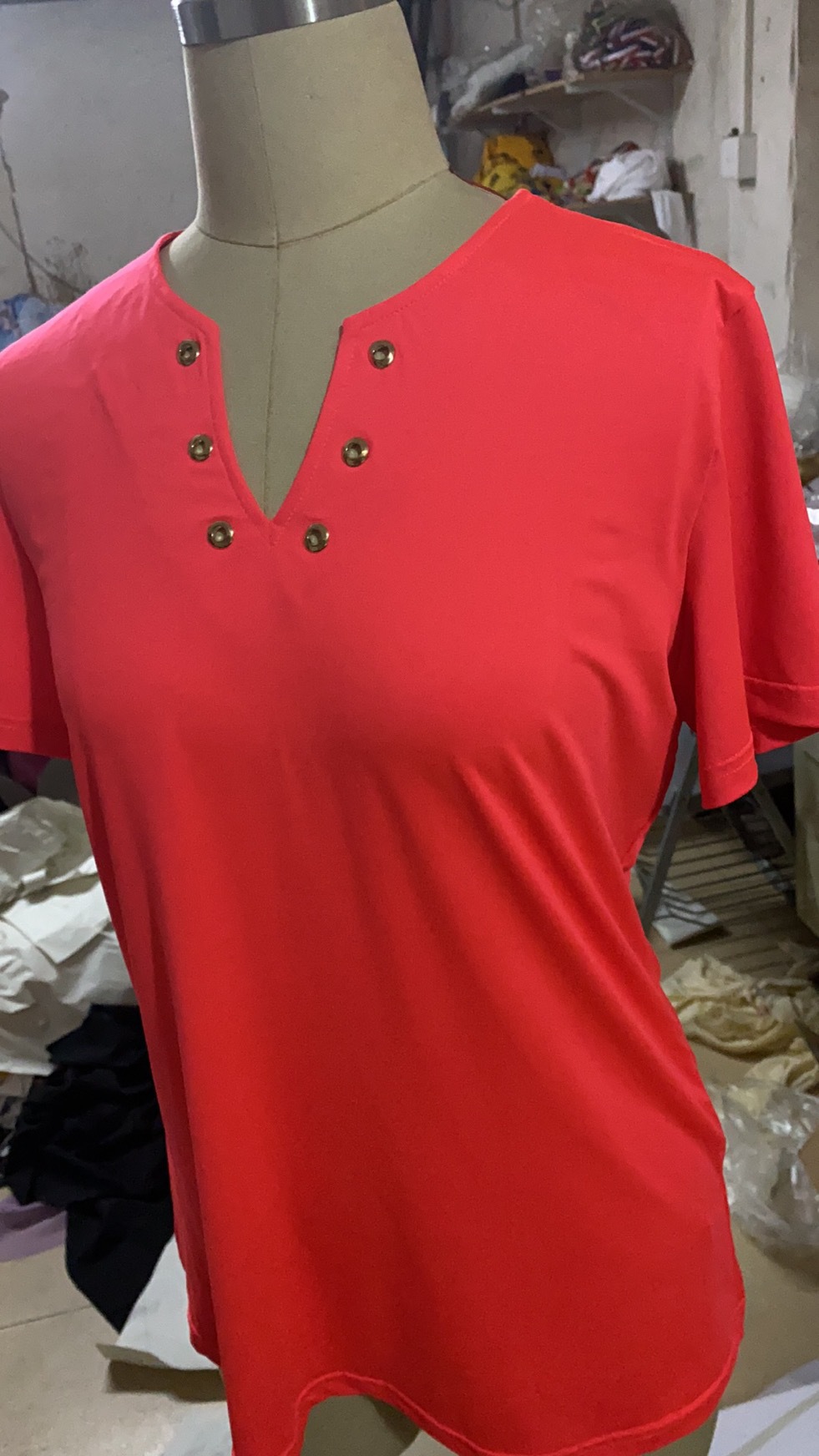 Title 4, Pure Color European And American Sexy V-neck Sl...