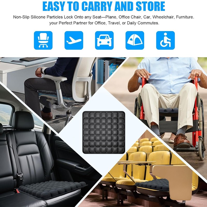 SONDUR INFLATABLE TRAVEL CUSHION,3D AIR CELL SEAT CUSHIONSEAT CUSHION FOR TRAVEL view 7