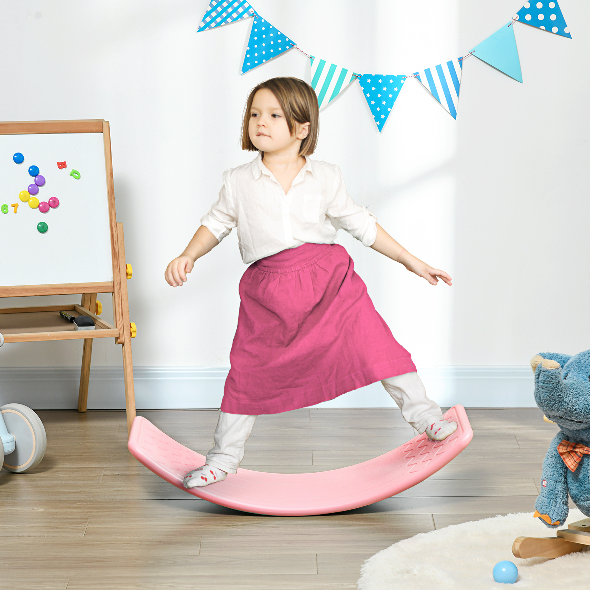 Balance Board, Children's Swing Suitable For 3-6 Year Old Children - Pink — image 2