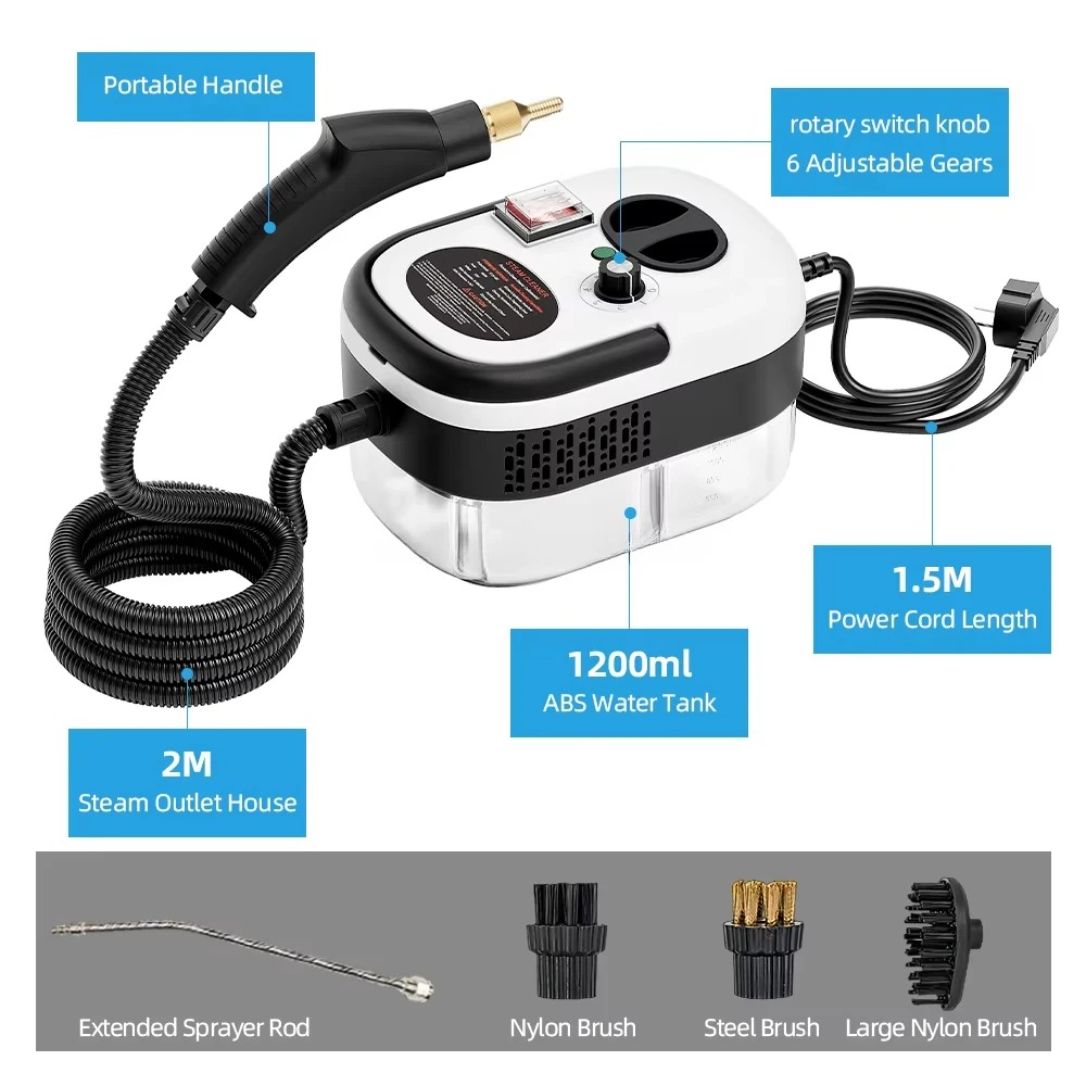 Support pan European shipping--Portable Handheld Steam Cleaner - Heavy-Duty High-Pressure Steam Washer &, Multi- Steam Cleaner Suitable For Kitchen