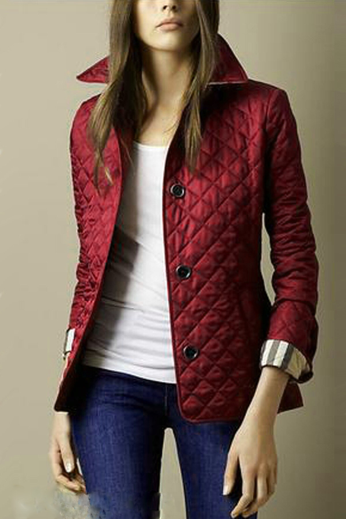 Title 6, Fashionable Elegant Lapel Cotton-padded Jacket ...