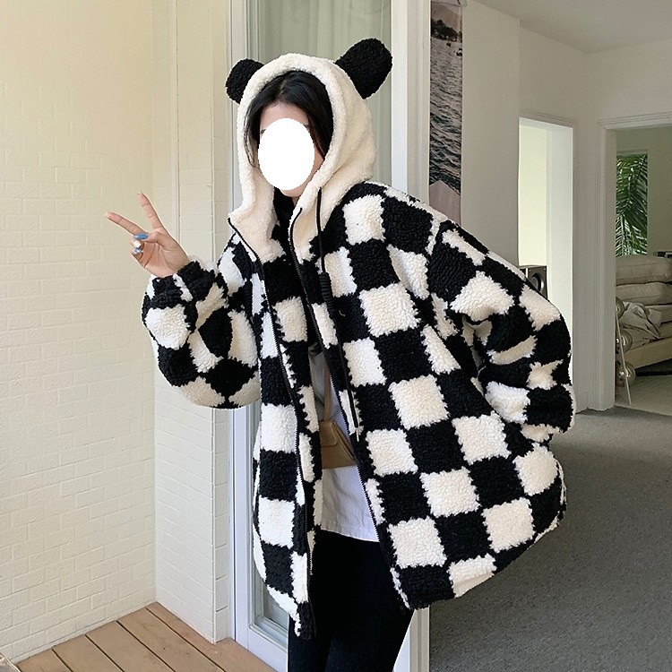 Design Zipper Hooded Blouse For Women Loose Coat Black - Shop at LoveMi