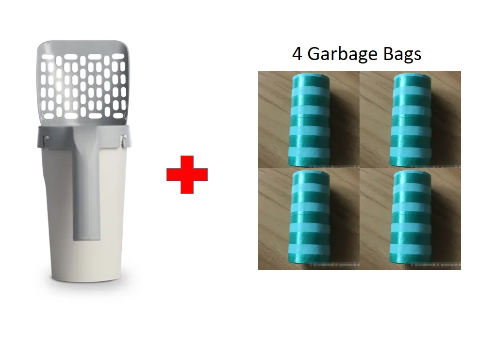 Storage Box Integrated Lazy Cat Litter Shovel