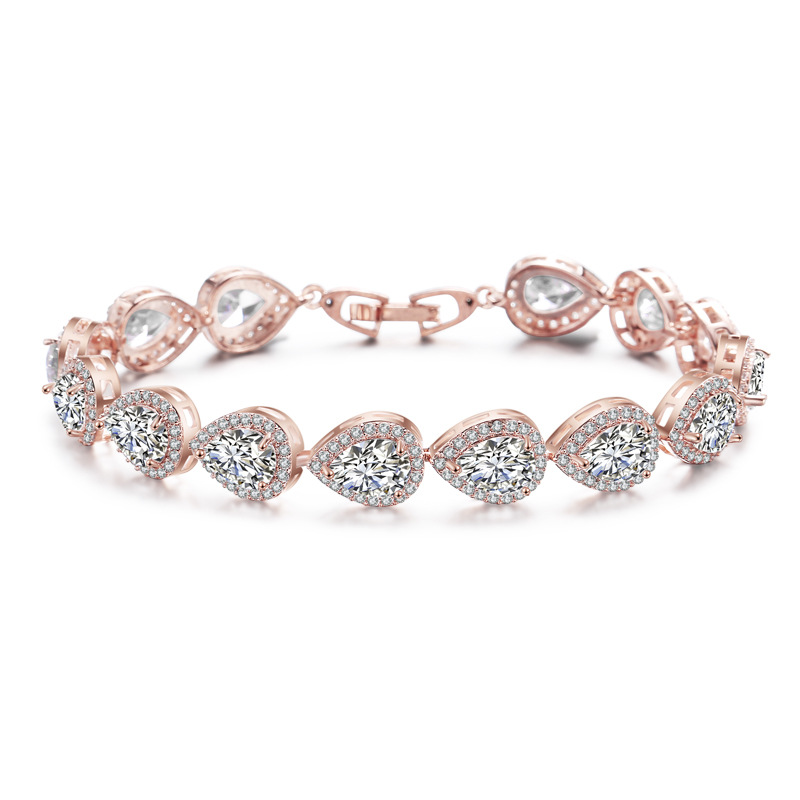 Japan And South Korea Heart-Shaped Bracelet Aaa Zircon Bracelet Exquisite Fashion 3A Zircon Bracelet