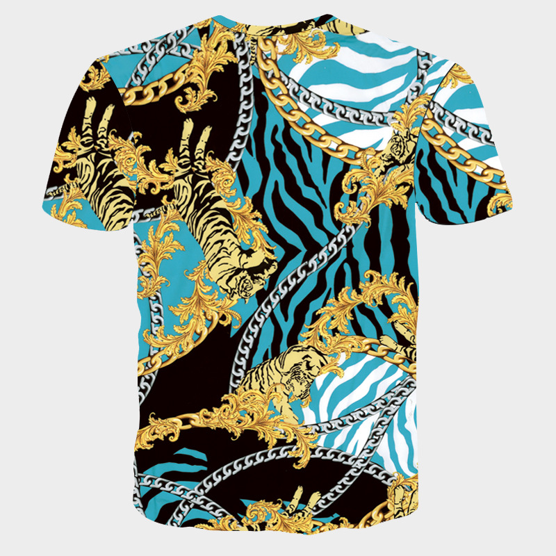 Men's Short-sleeved T-shirt With Striped Letter Print
