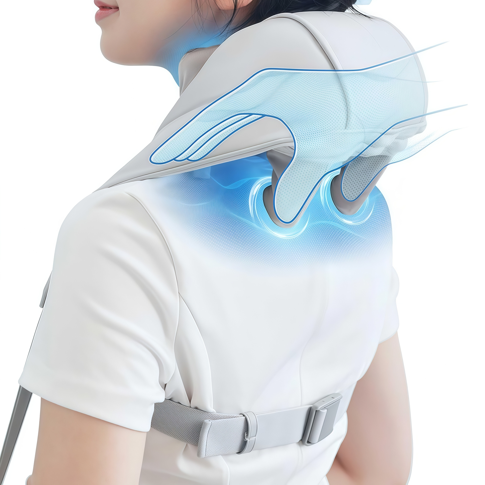 Neck And Shoulder Massager, Shiatsu, Kneading With Heat And 2 Modes