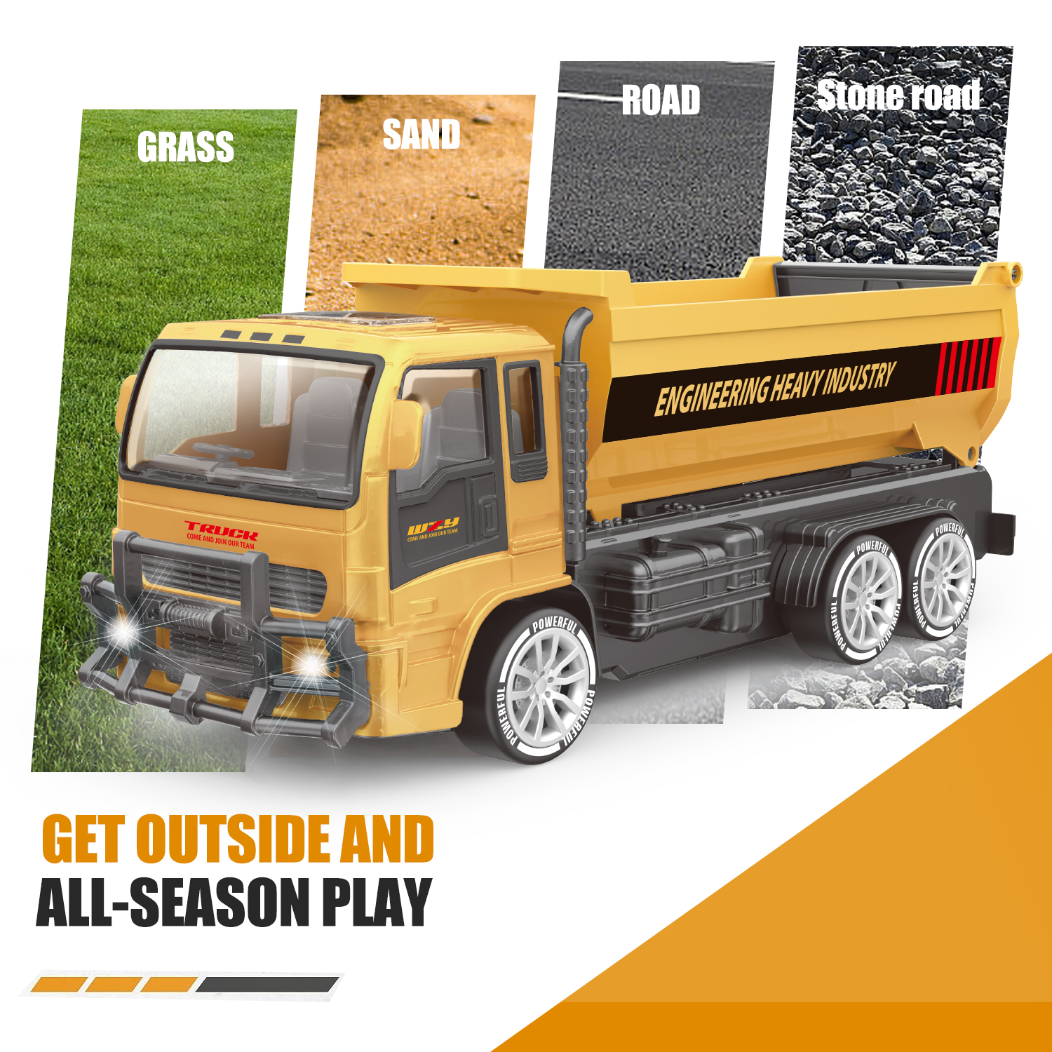 2025 Remote-controlled Engineering Vehicle Toys, Dump Truck Toys,Kids Gifts