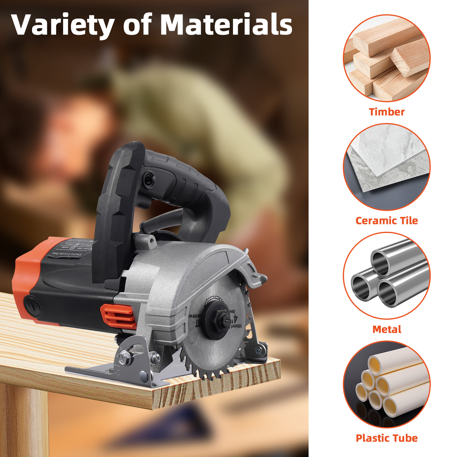 1800W Electric Circular Saw Hand Powerful Circular Saw