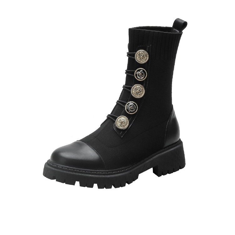 Title 6, Botas Vintage Knight Martin com fivela de metal...