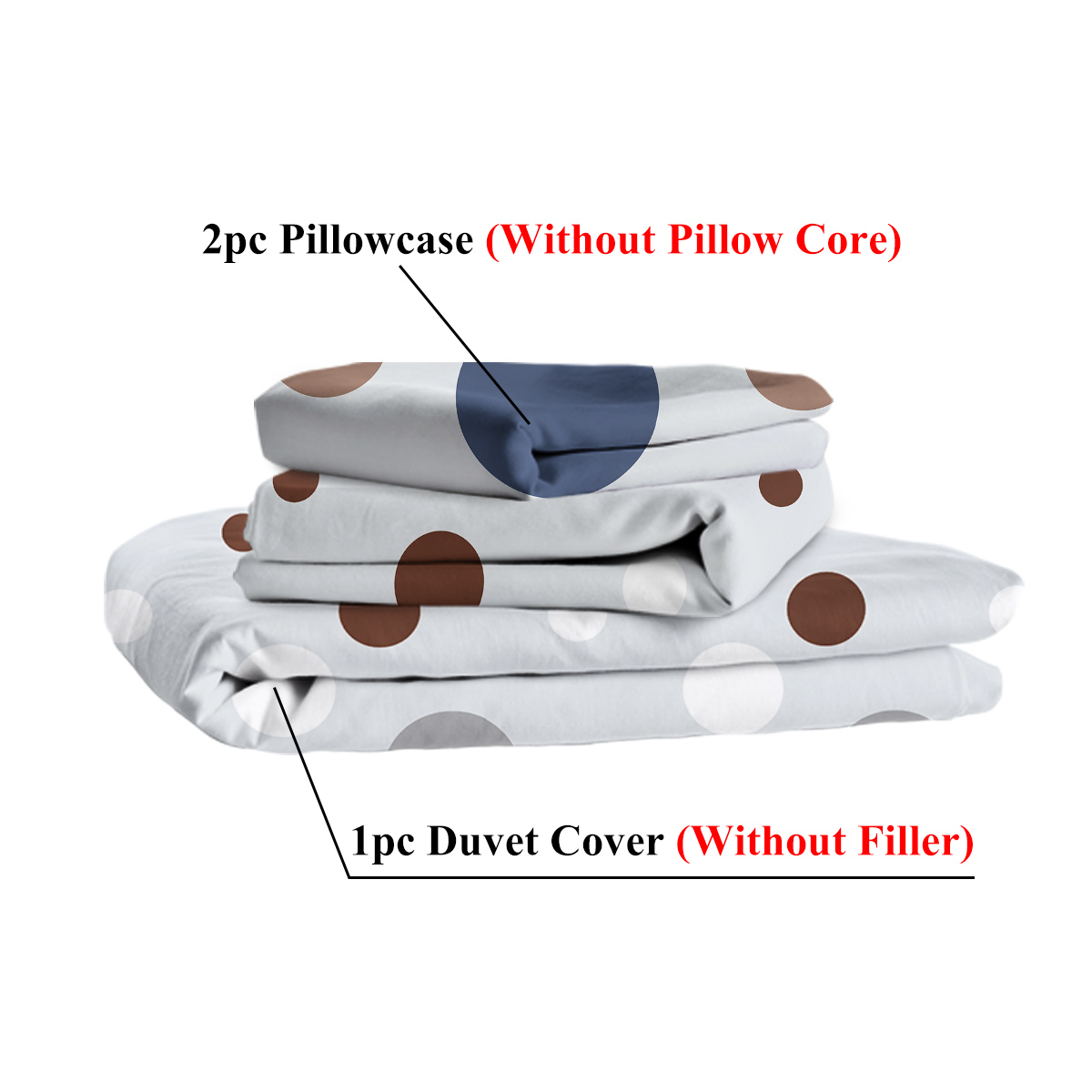 Modern Simple Style Duvet Cover Set, Polka Dots Comforter Cover Set For Kids Teens Adults Room, Geometric Circles Bedding Set 3 Pcs