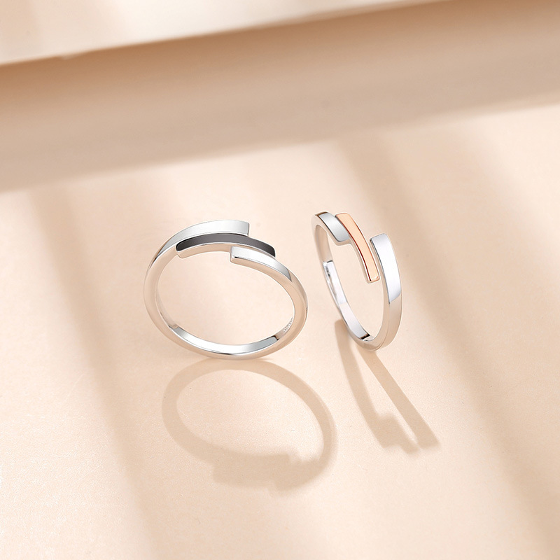 Title 4, Cold Scenery Face Korean Edition Simple Ring