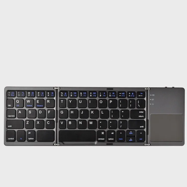 Folding Tablet Phone Computer Wireless Foldable Bluetooth Keyboard Multi-Function Button – image 9