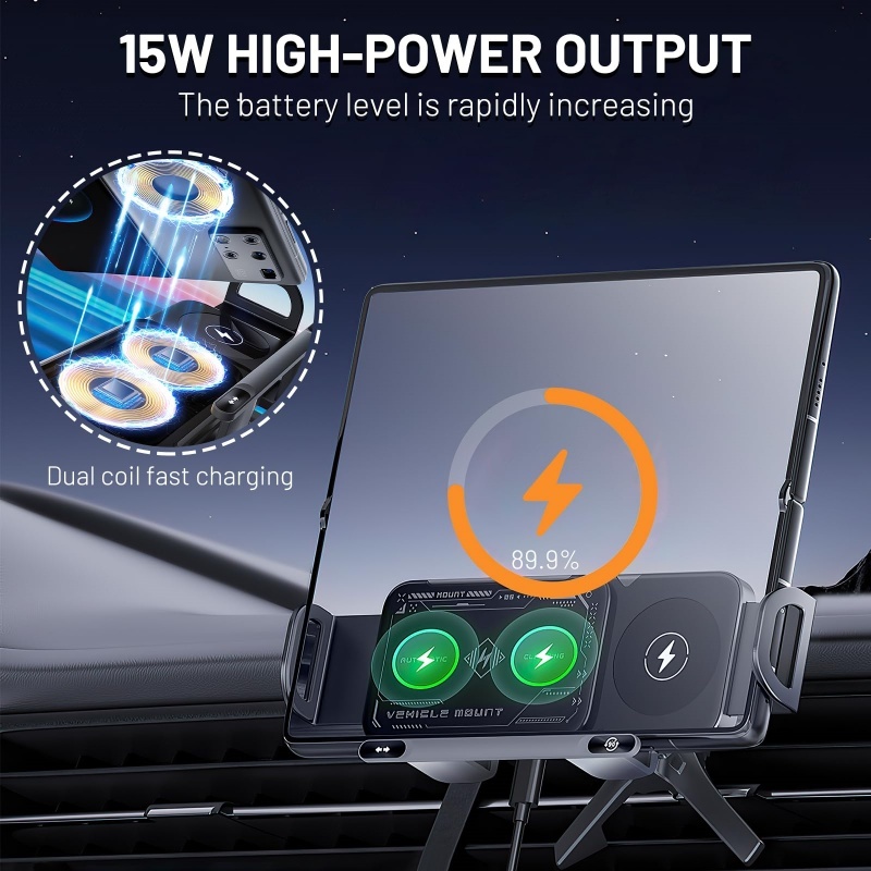 2 In 1 Auto Rotating Phone Holder High Intelligent Mobile Phone-Pad Holder