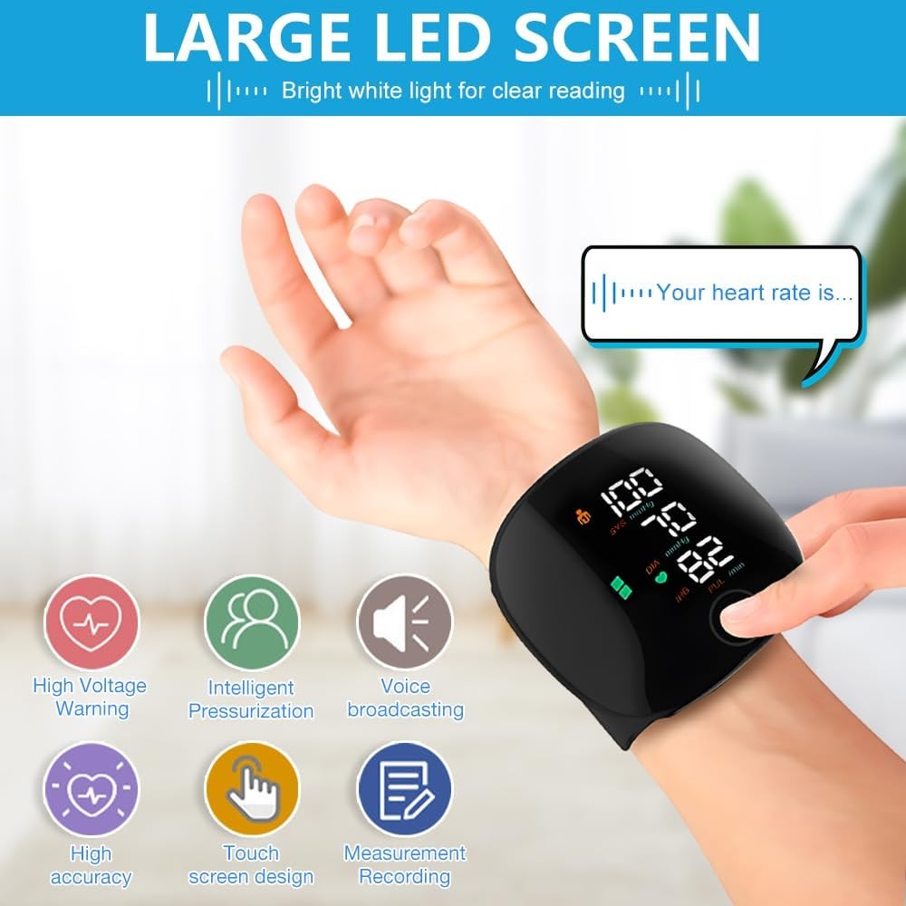 BP Monitor - Digital Blood Pressure Machine   Accurate Portable Health Monitor