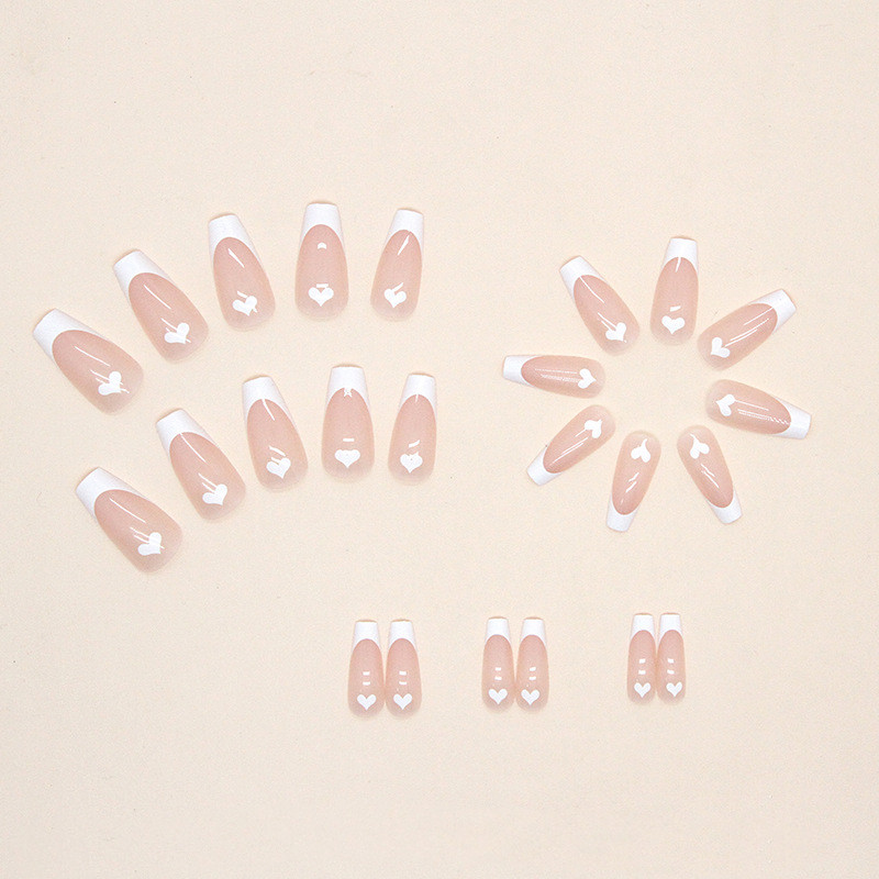 Title 2, White French Shiny Nail Sticker