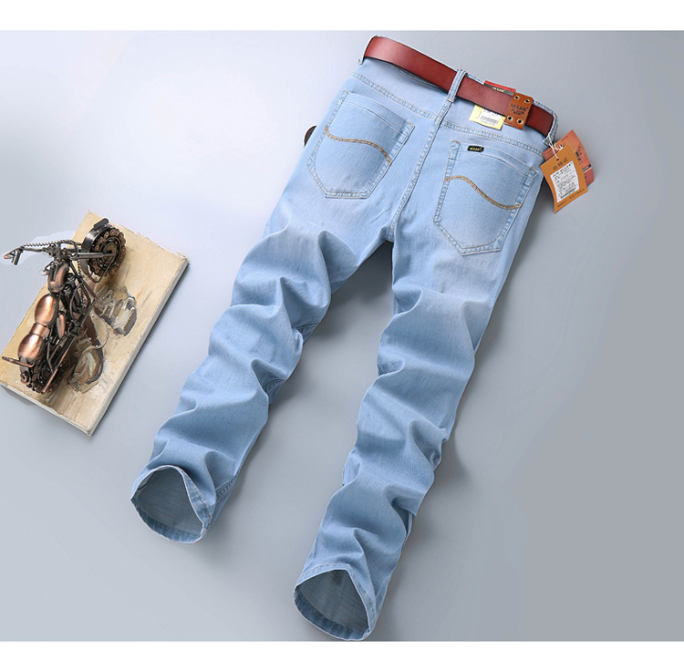 Title 6, Herren bequeme Jeans mit geradem Schnitt und el...