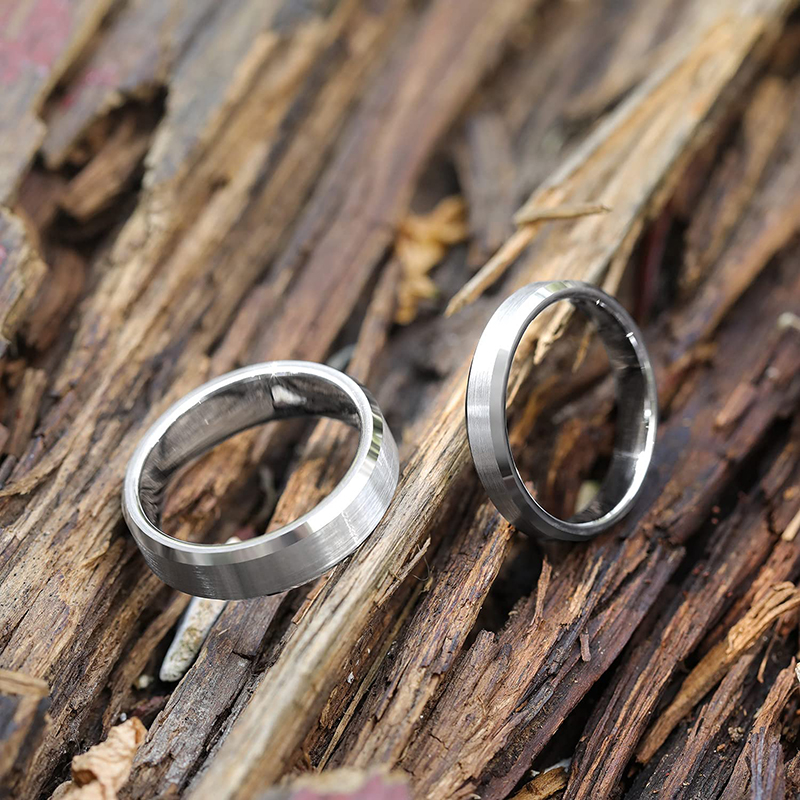 4mm Wide Tungsten Ring True Color Couple