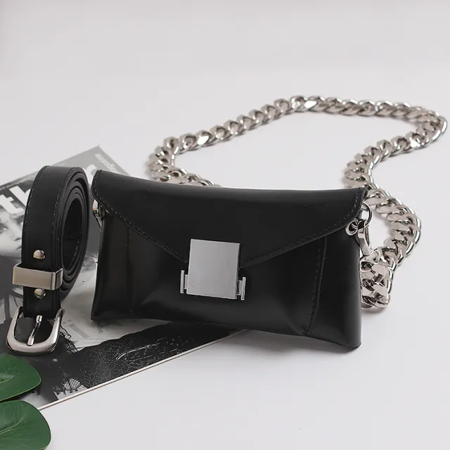 Bag Women New Retro Texture Simple Chain Korean Version Of The Wild List Black - Shop at LoveMi