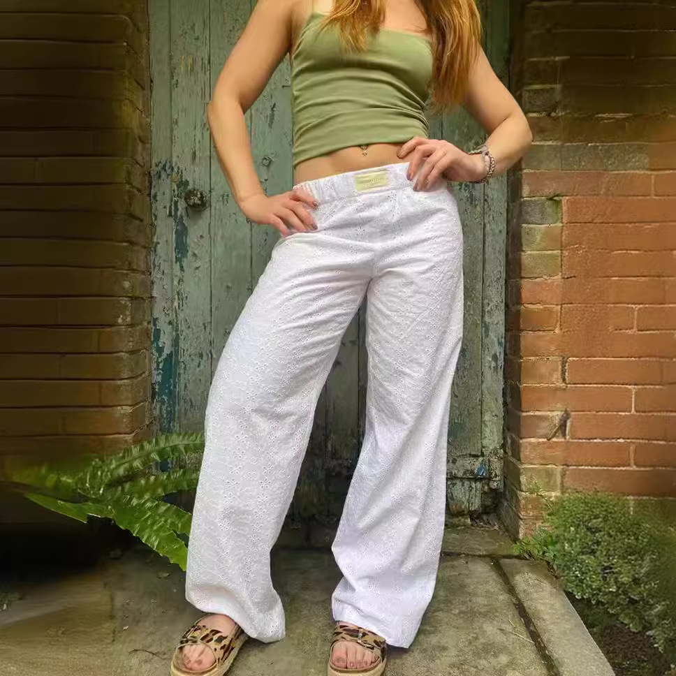 Women's Fashionable Loose High Waist Trousers