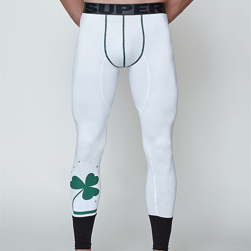 Men's Fashion Slim Fit Printed Thermal Pants