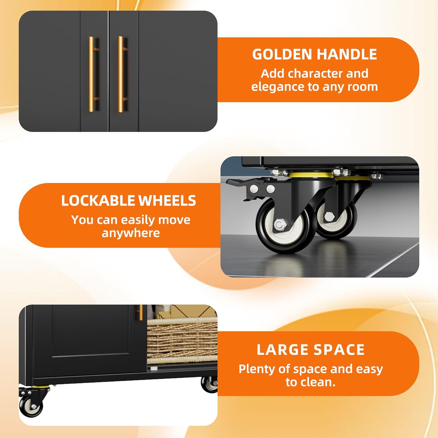 Modern Arched Metal Bookcase with Wheels – Freestanding Black Storage Shelf - Image 2