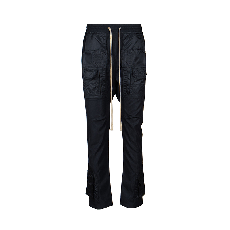 Wind Drawstring Contrast Pocket Function Men's Casual Pants