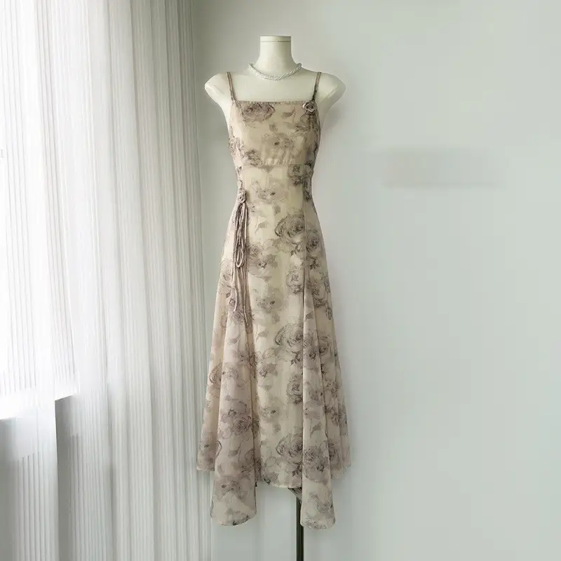 Fairy Lady Super Fairy Mori Style Vintage Long Dress Floral