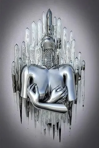 Metal Statue Art Canvas Painting Romantic Abstract Poster Interior Home Decor Wall Painting 26Color - Shop at LoveMi