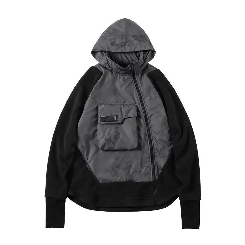 Fleece Jacket Loose Hooded Men