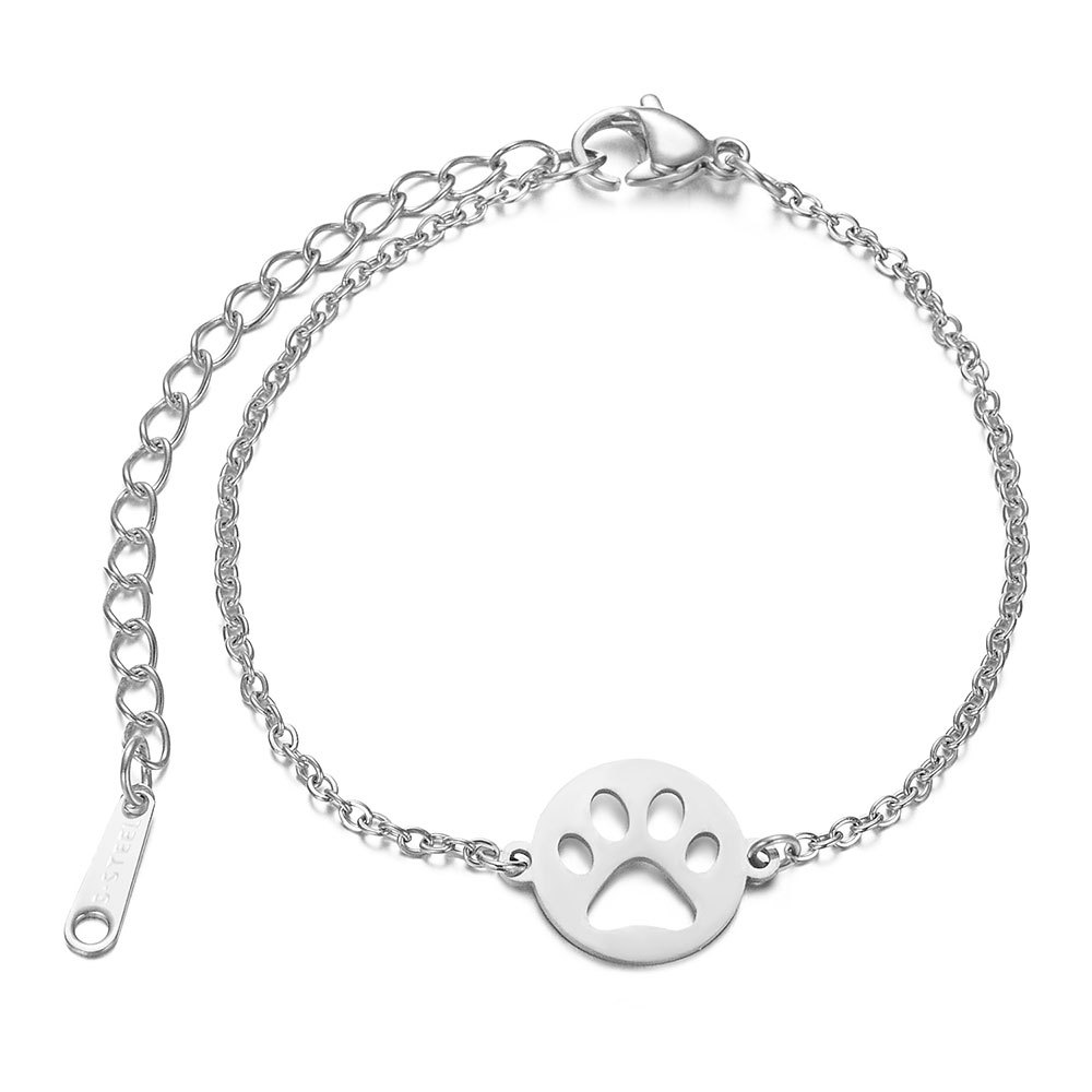 Paw Print Titanium Steel Bracelet Women's Accessories Fashion Stainless Steel