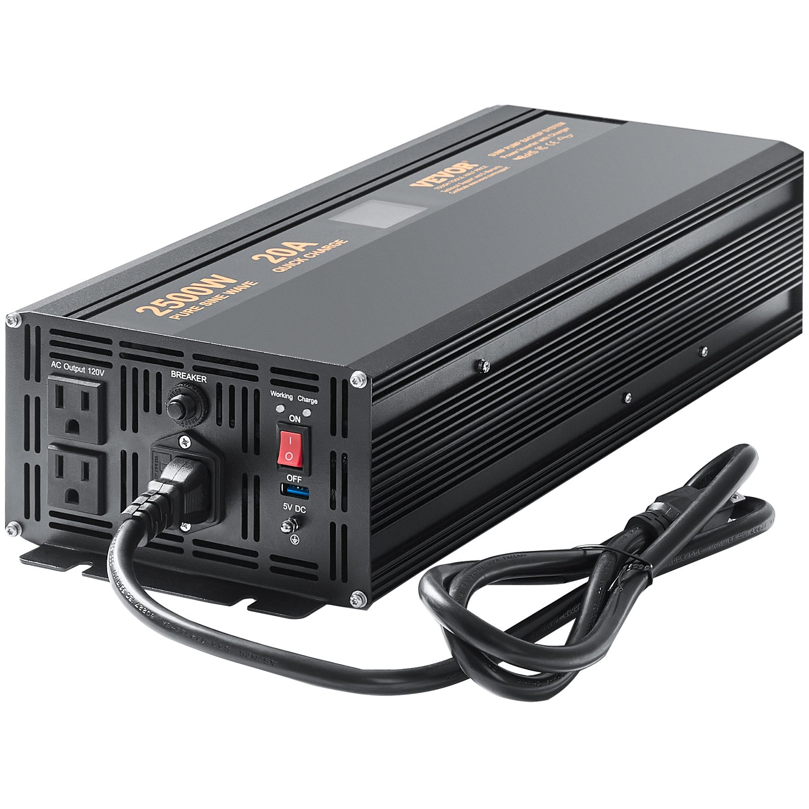 VEVOR 2500W Sump Pump Battery Backup System, LCD Display, Auto Switches To Battery Inverter Power For… image 6