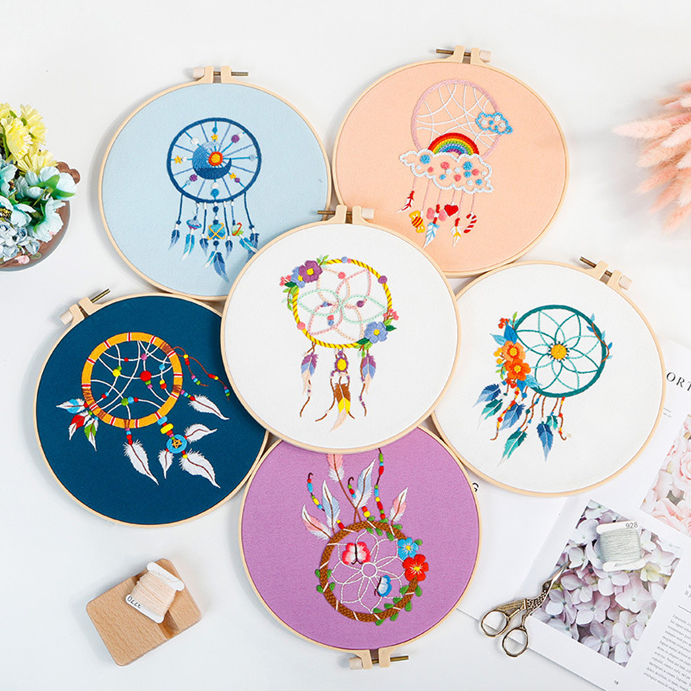 Diy Hand Embroidery Material Bag Wind Chimes Dream Catcher — image 1