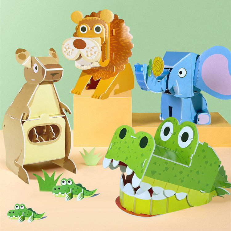 Paper 3D Shaped Puzzle For Early Childhood Education
