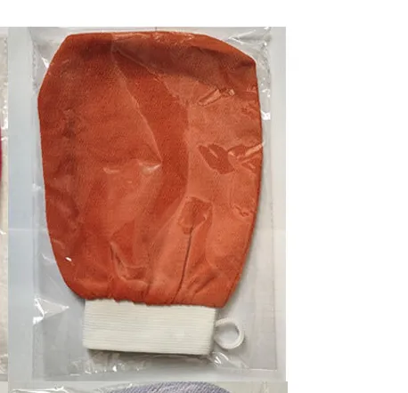 Rayon Bath Gloves Single Layer Multicolor Rubbing Dead Skin Orange - Shop at LoveMi