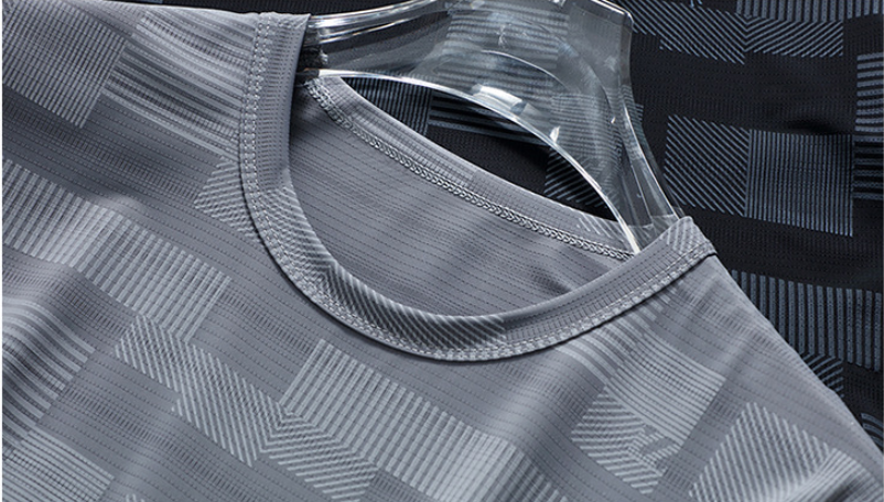 Add Fertilizer To Increase Men's Quick-drying Ice Silk All-match Half-sleeved T-shirt