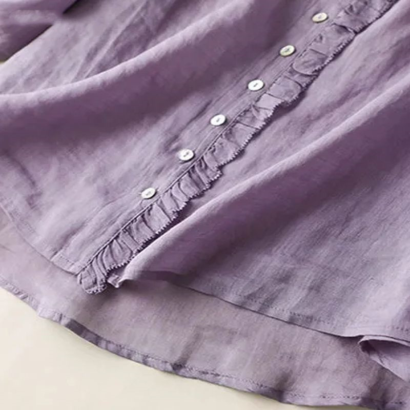 Women's Retro Breathable Loose V-Neck Sun Protection Shirt