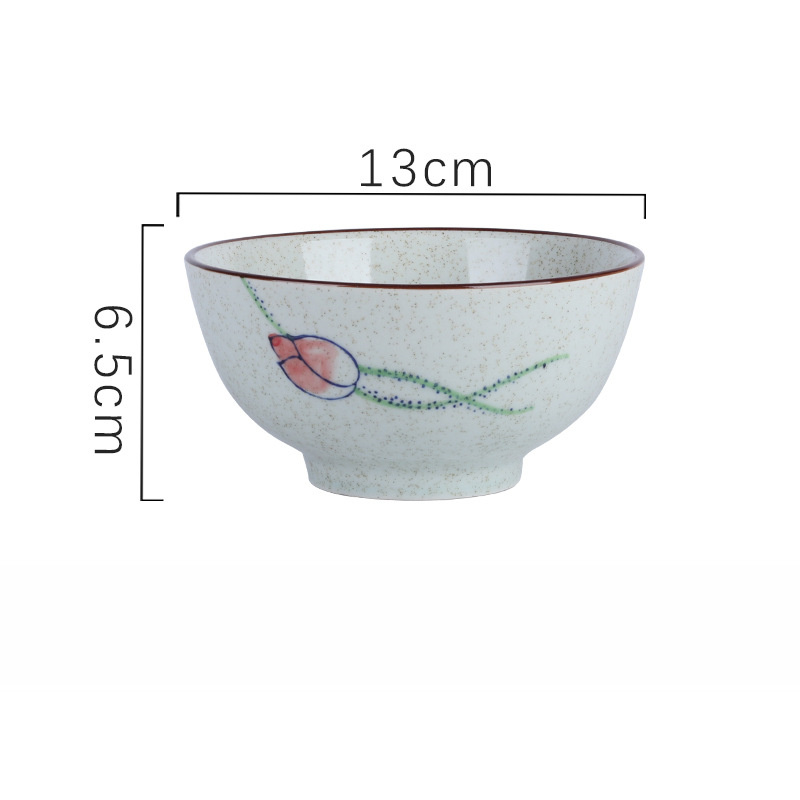 Title 10, Hand Painted Underglaze Ceramic Rice Bowl for H...