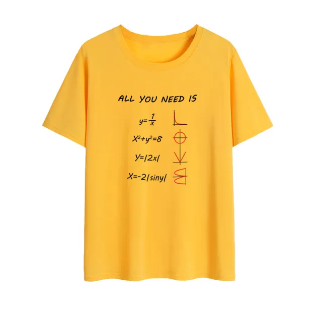 All You Need Is Love Cotton T shirts Yellow - Shop at LoveMi