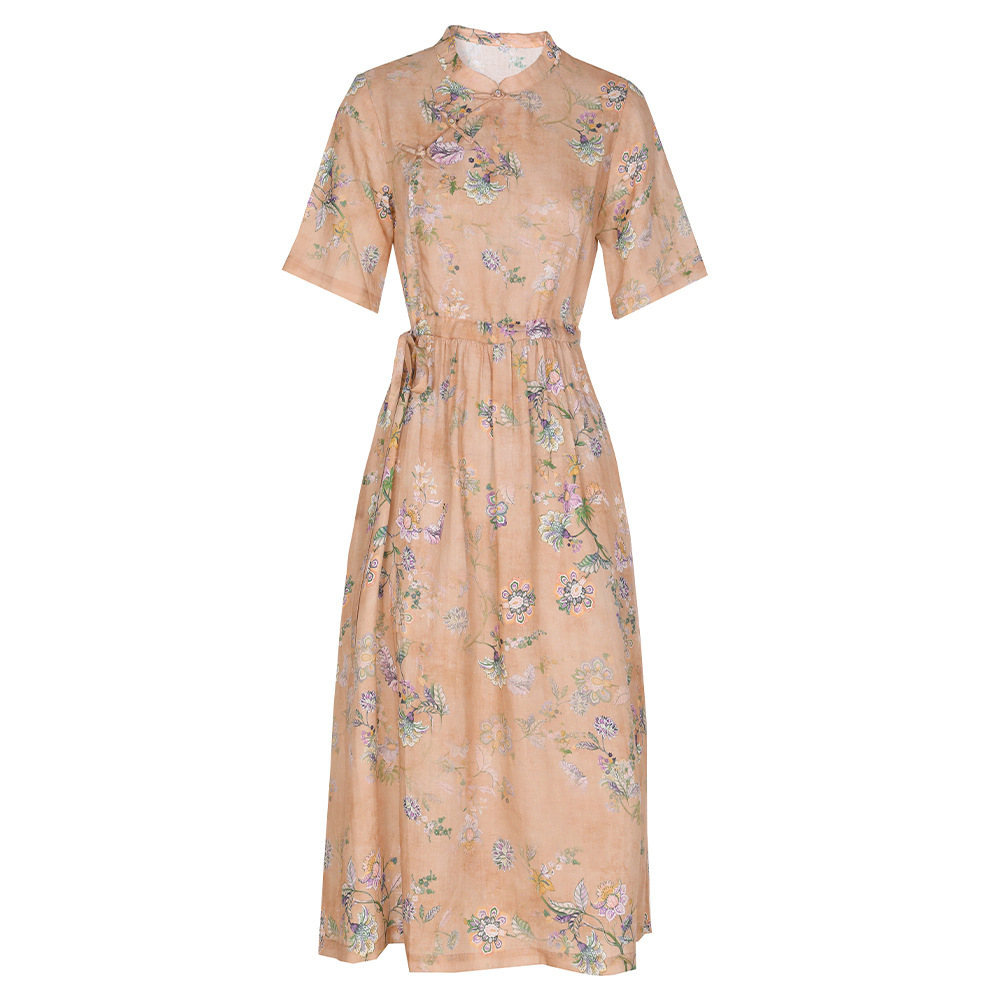 Ramie Cheongsam Dress, picture 4 of 5