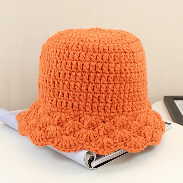 Warm And Artistic Knitted Fisherman Hat Orange - Shop at LoveMi