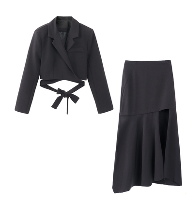 Ruffled Skirt Fashion Two Piece Set