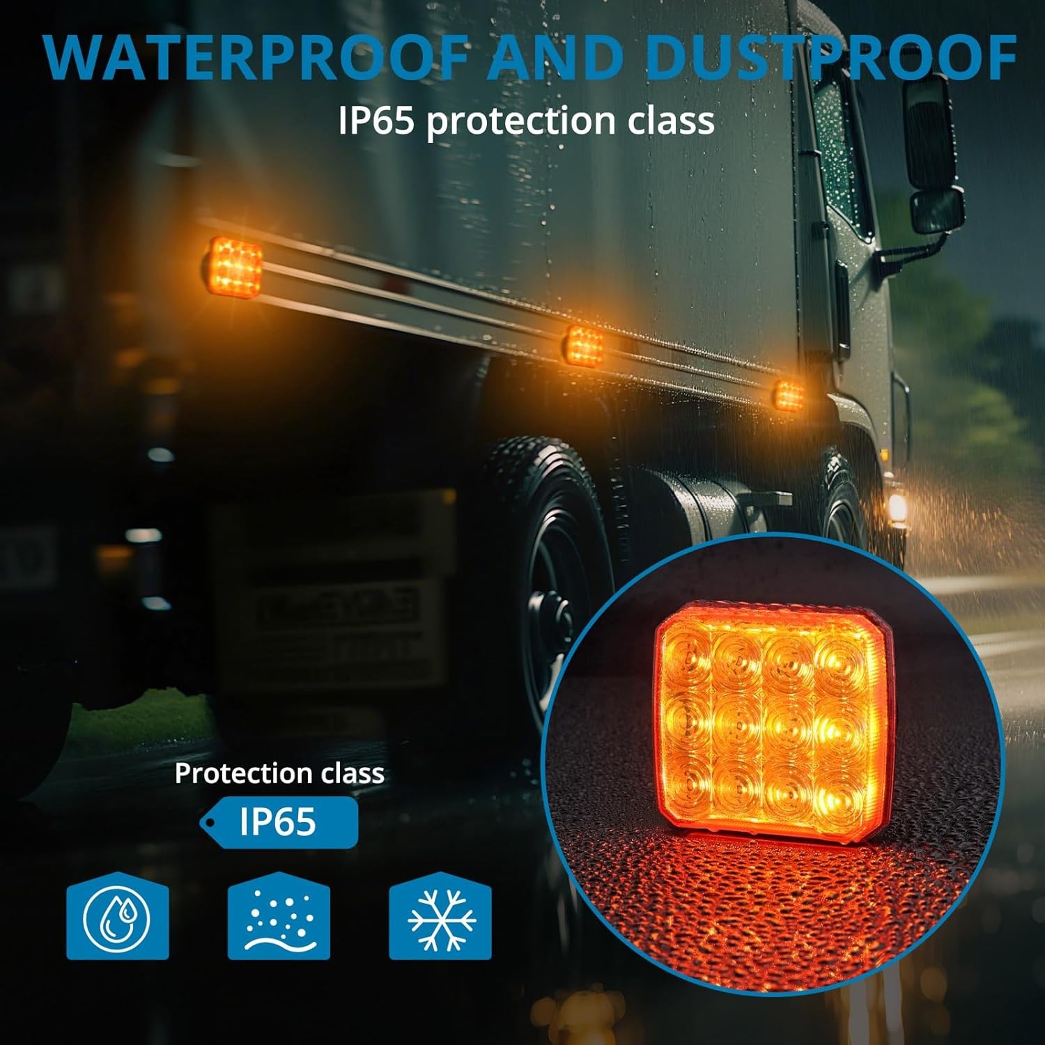 2pcs 12LED Wireless Flashing Beacon Lights Emergency Warning Magnetic Hazard