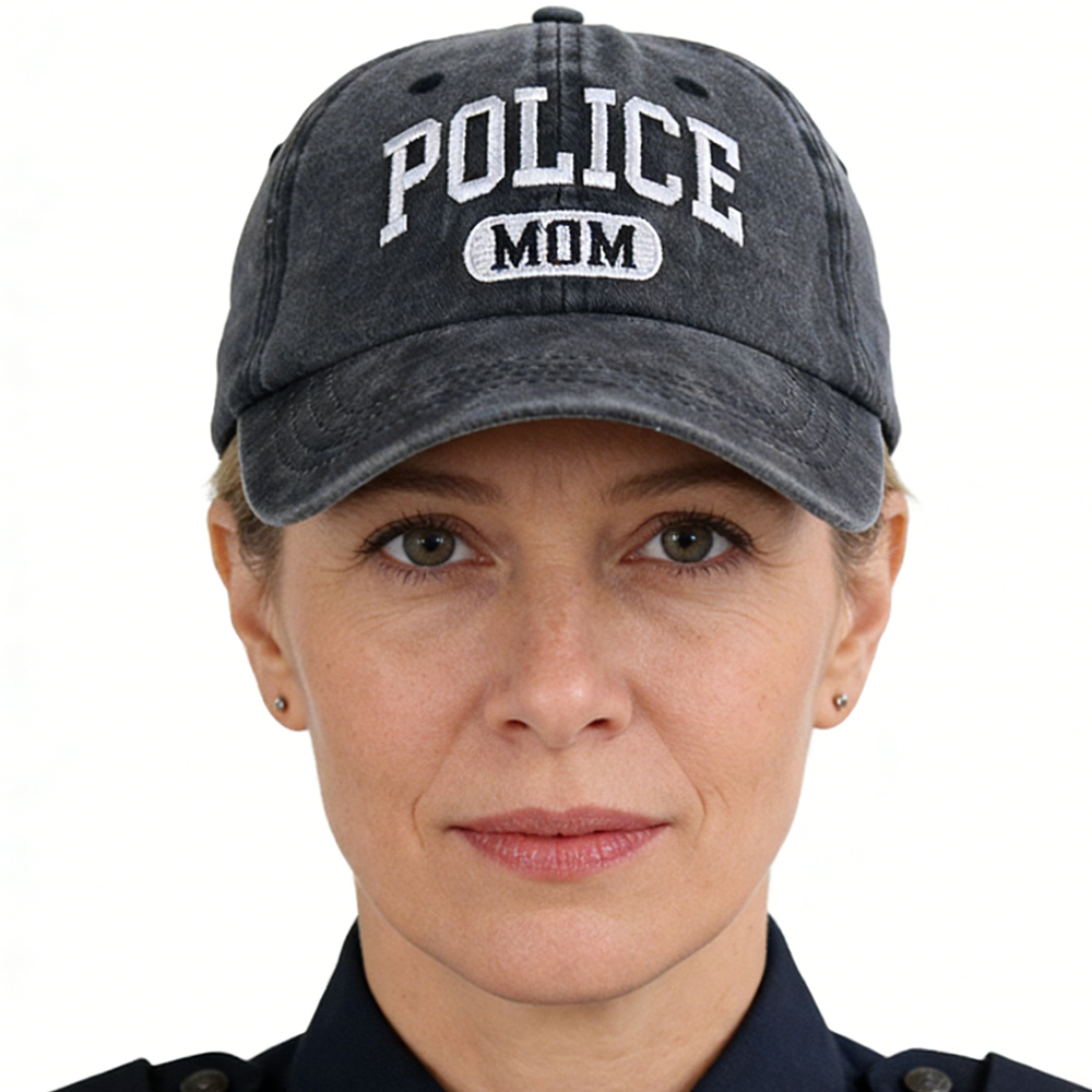 Proud Police Mama Baseball Cap Gifts, Adjustable Embroidered Wash Cotton Baseball Cap