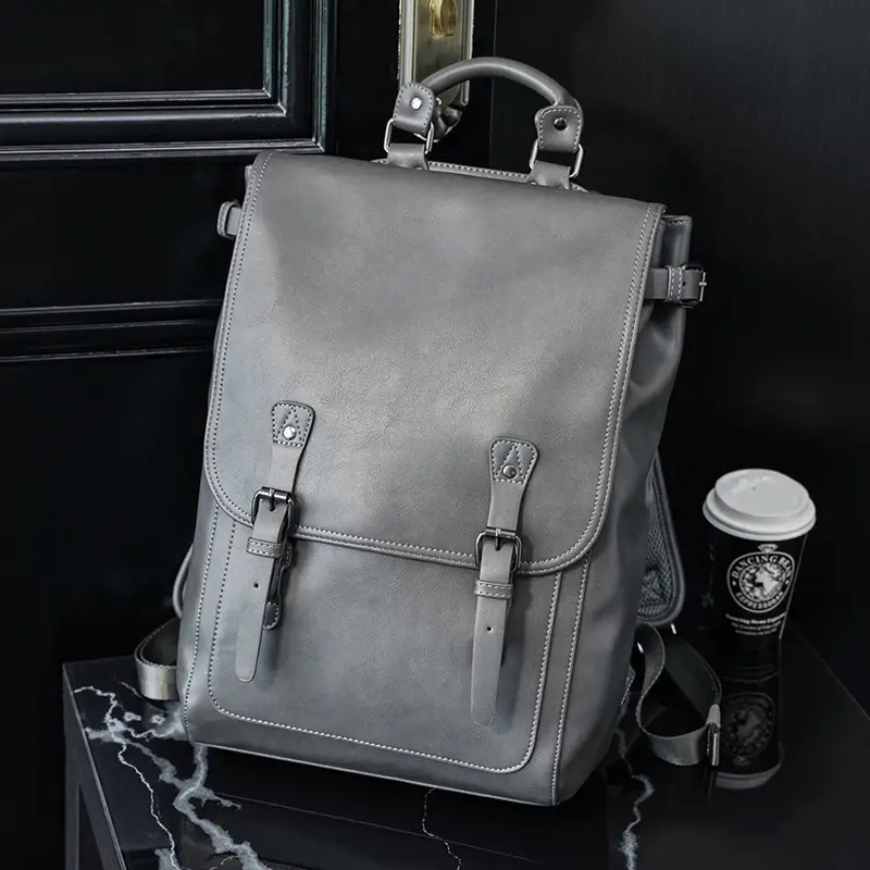 Fashionable Shoulder Black Grey Backpack For Men