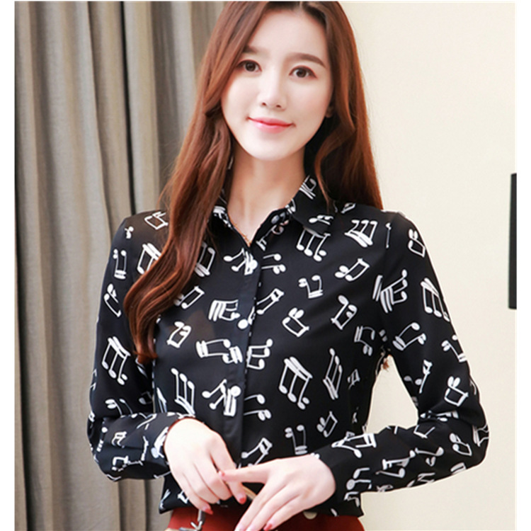 The New Sweet And Fashionable Long-sleeved Blouse Loose And Looks Thin And Versatile