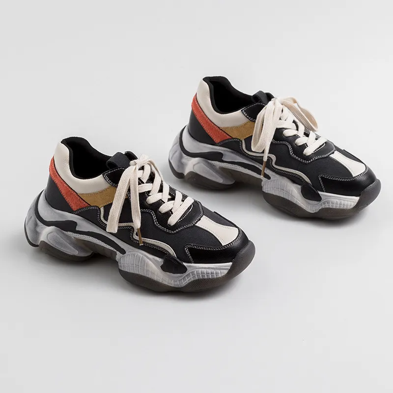 Casual Handsome Sneakers With Cross Straps - Black