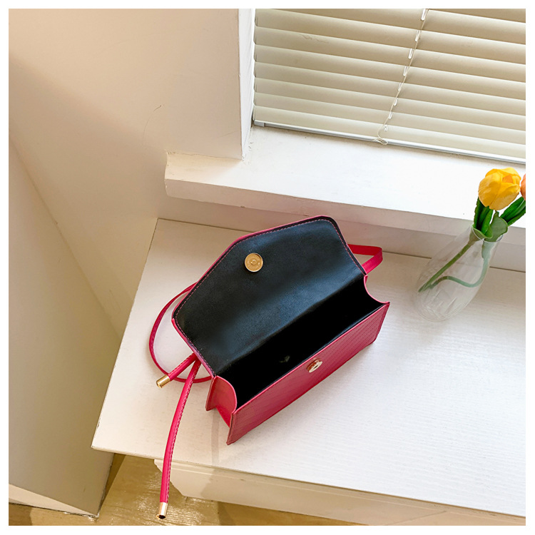 Versatile Triangle Cover Striped Small Square Bag