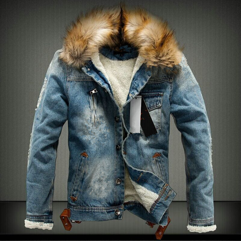 Title 2, Pluche gewatteerd denim jack