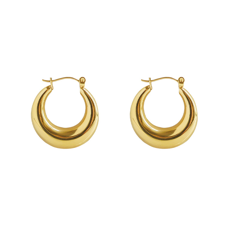 Gold-plated Silver Non-fading Hoop Earrings